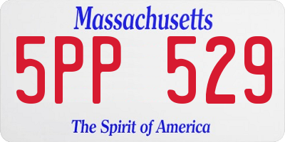 MA license plate 5PP529