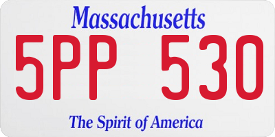 MA license plate 5PP530