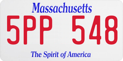 MA license plate 5PP548