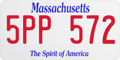 MA license plate 5PP572