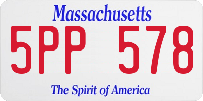 MA license plate 5PP578