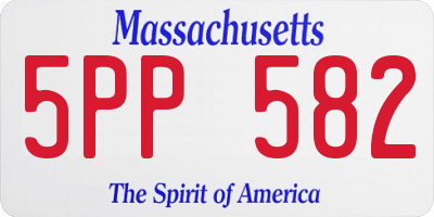 MA license plate 5PP582