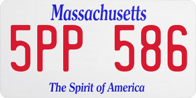 MA license plate 5PP586