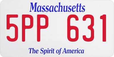 MA license plate 5PP631