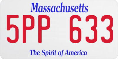 MA license plate 5PP633