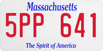 MA license plate 5PP641
