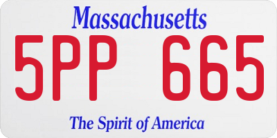 MA license plate 5PP665