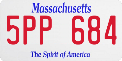 MA license plate 5PP684