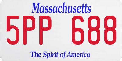 MA license plate 5PP688