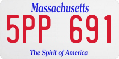 MA license plate 5PP691