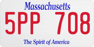 MA license plate 5PP708
