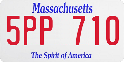 MA license plate 5PP710
