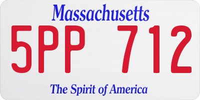MA license plate 5PP712
