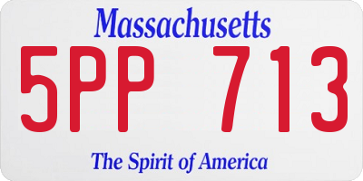 MA license plate 5PP713