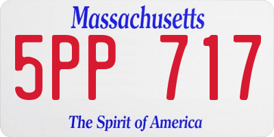 MA license plate 5PP717