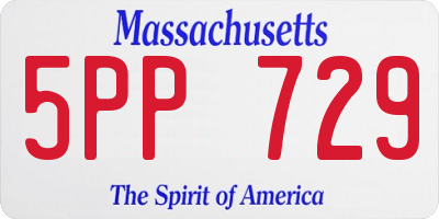 MA license plate 5PP729