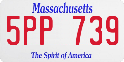 MA license plate 5PP739