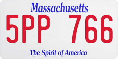 MA license plate 5PP766