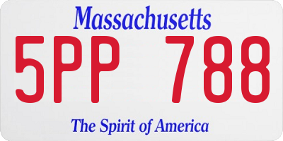 MA license plate 5PP788