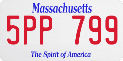 MA license plate 5PP799