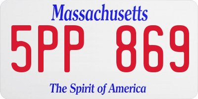 MA license plate 5PP869