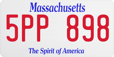 MA license plate 5PP898