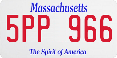 MA license plate 5PP966