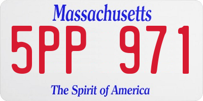 MA license plate 5PP971