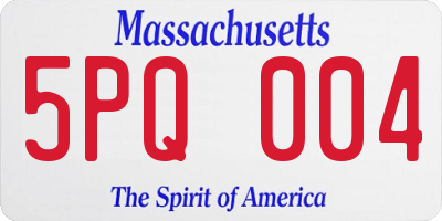 MA license plate 5PQ004