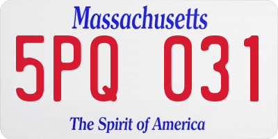 MA license plate 5PQ031