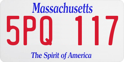 MA license plate 5PQ117