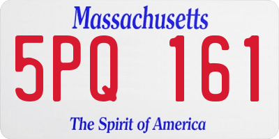 MA license plate 5PQ161