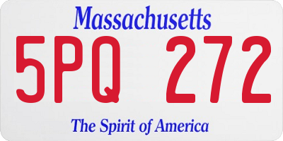 MA license plate 5PQ272