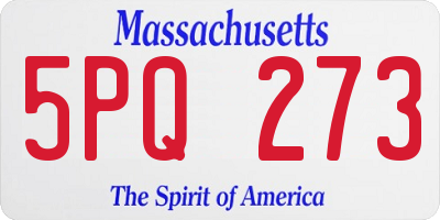 MA license plate 5PQ273