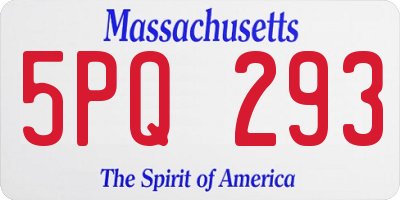MA license plate 5PQ293