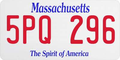 MA license plate 5PQ296