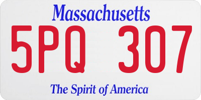 MA license plate 5PQ307