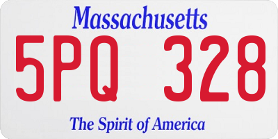 MA license plate 5PQ328