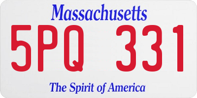 MA license plate 5PQ331