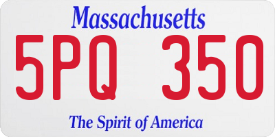 MA license plate 5PQ350