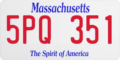 MA license plate 5PQ351