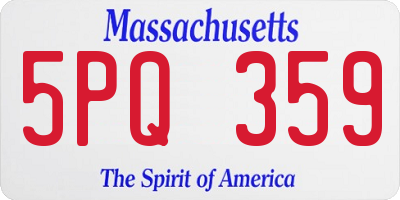 MA license plate 5PQ359