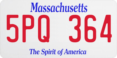 MA license plate 5PQ364