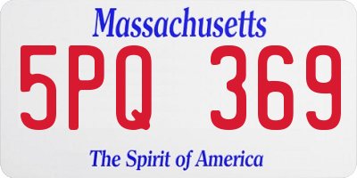 MA license plate 5PQ369