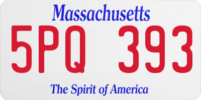 MA license plate 5PQ393