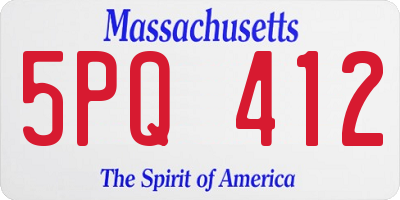 MA license plate 5PQ412