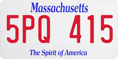 MA license plate 5PQ415