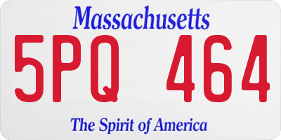 MA license plate 5PQ464
