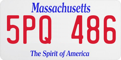 MA license plate 5PQ486