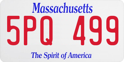 MA license plate 5PQ499